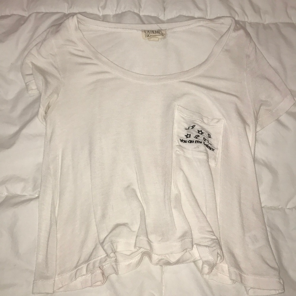 "You are my galaxy" la hearts crop top